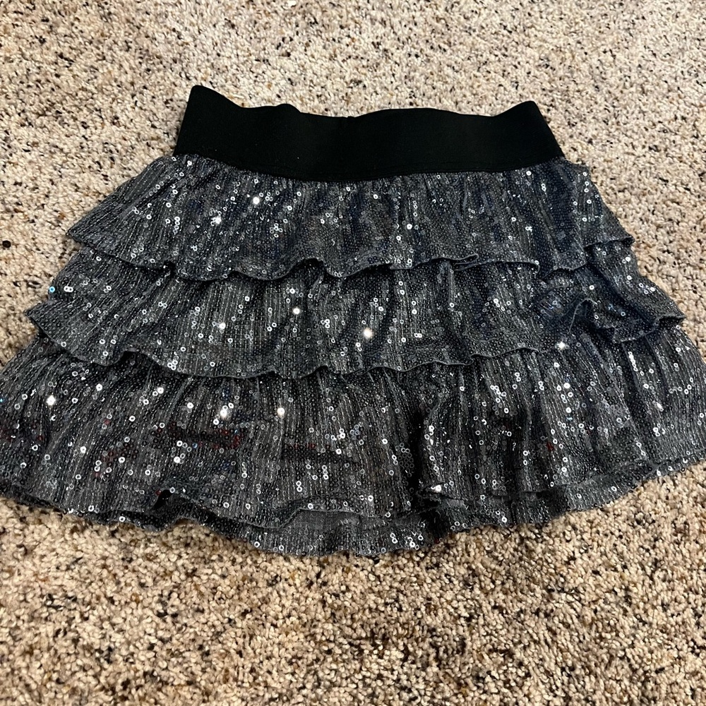 Sequin Ruffle Skirt